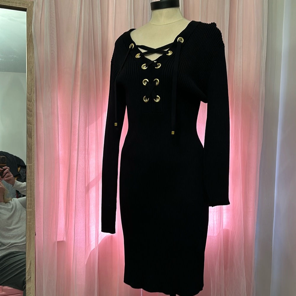MK Black Sweater Dress size L